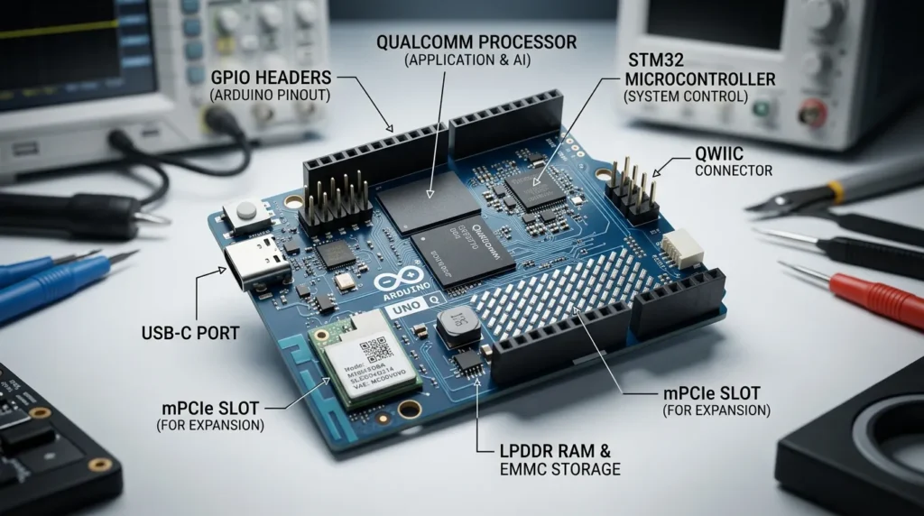 Arduino UNO Q hardware architecture
