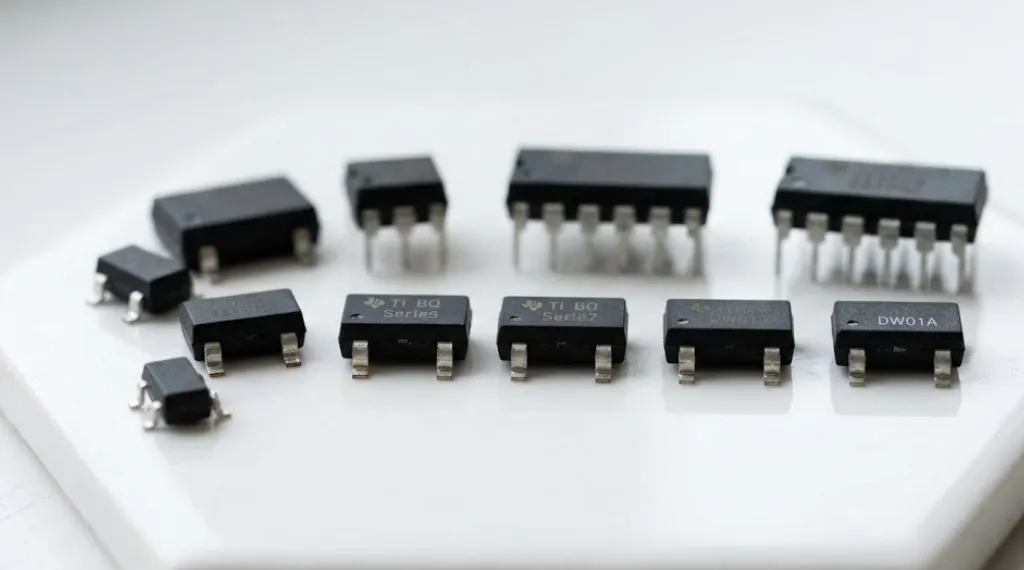 battery protection IC chips TI BQ series and DW01A for lithium ion battery protection circuit selection