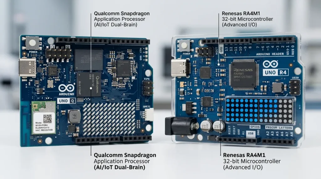Arduino UNO Q vs Arduino UNO R4