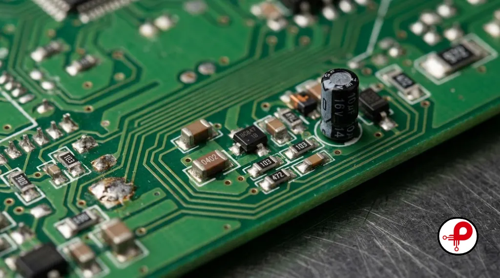 AI neural network overlays on a glowing PCB illustrating how artificial intelligence is revolutionizing PCB design trends in 2026