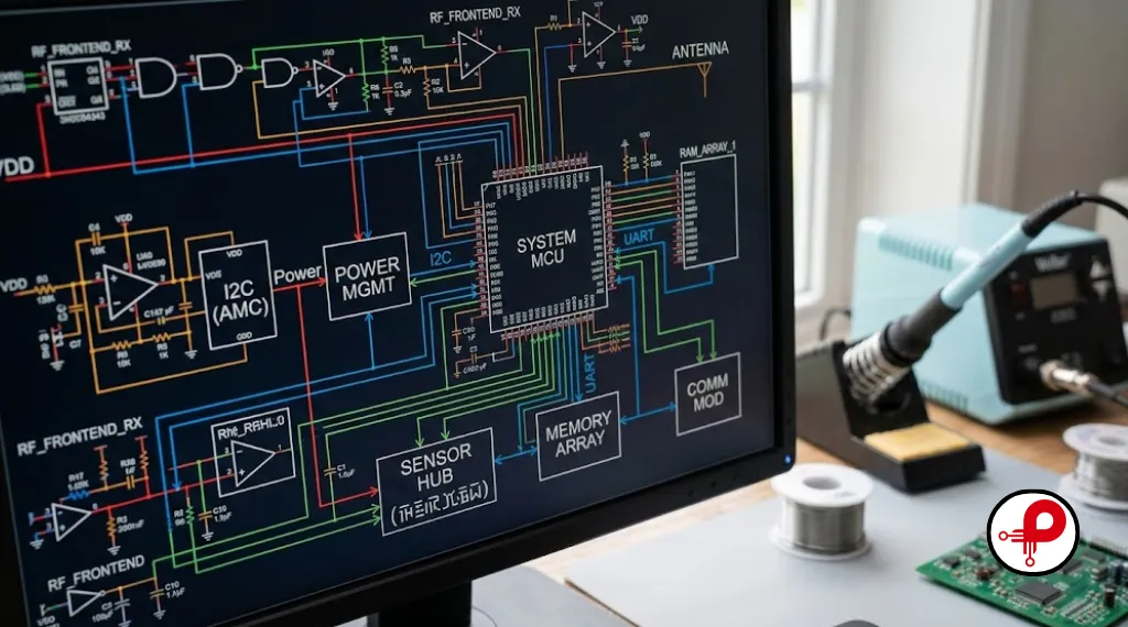 schematic circuit diagram created during electronic product design