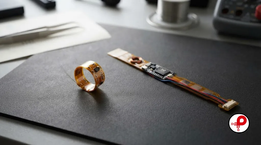 next generation wearable flex PCB ring and smart glasses circuit