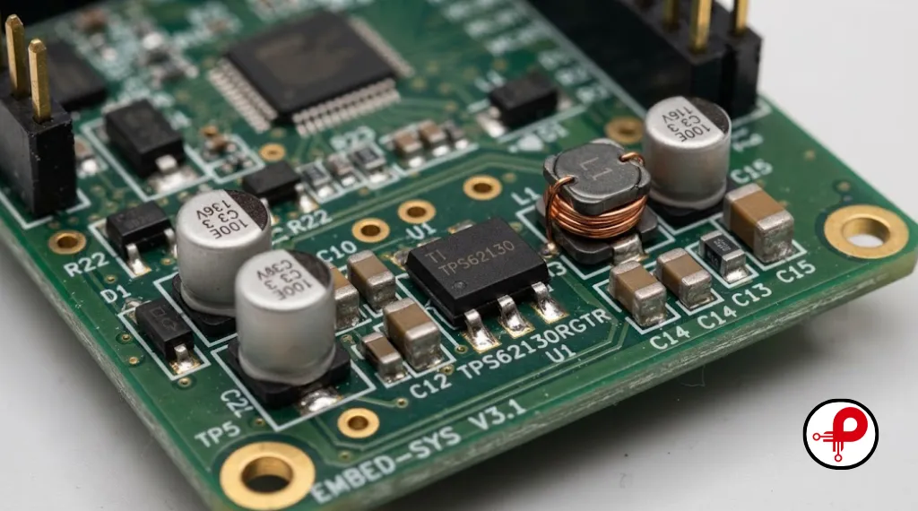 Power Supply for Embedded Systems circuit board close up