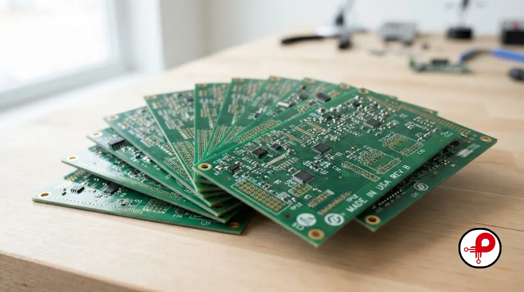  Stack of finished printed circuit boards illustrating why PCB design rules matter for manufacturing