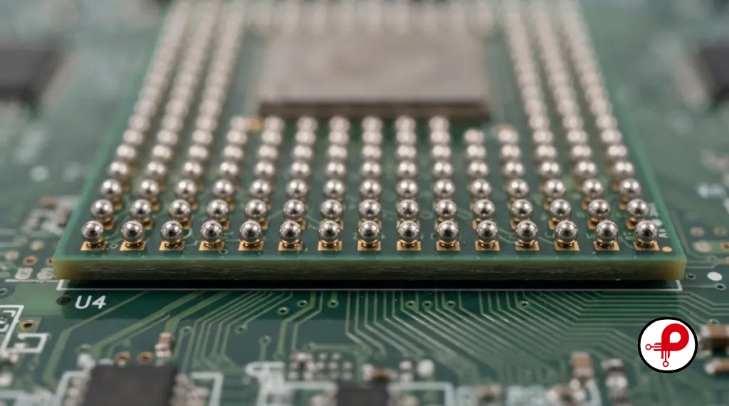 solder joint inspection bga balls close up photo