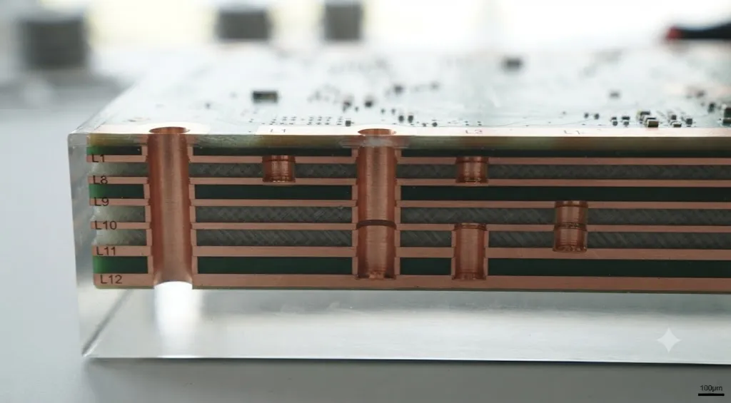 BMS PCB design layer stack up close up