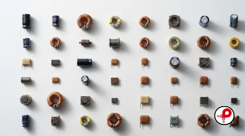 Different power supply filtering circuit components including inductor, ferrite bead, and capacitors