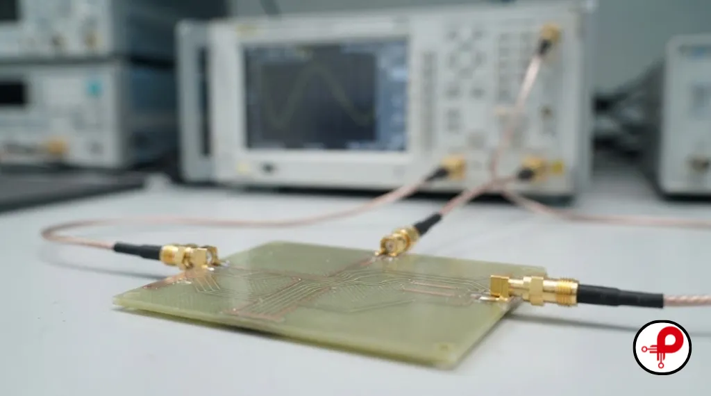 Electrical FR4 PCB material properties tested on an impedance controlled board with a network analyzer