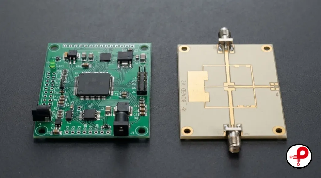 Rogers PCB vs FR4 board comparison side by side