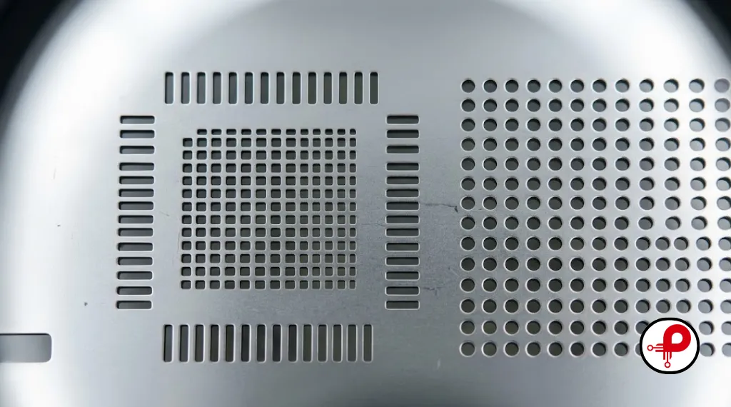 PCB stencil design showing apertures matched to QFN and BGA pads