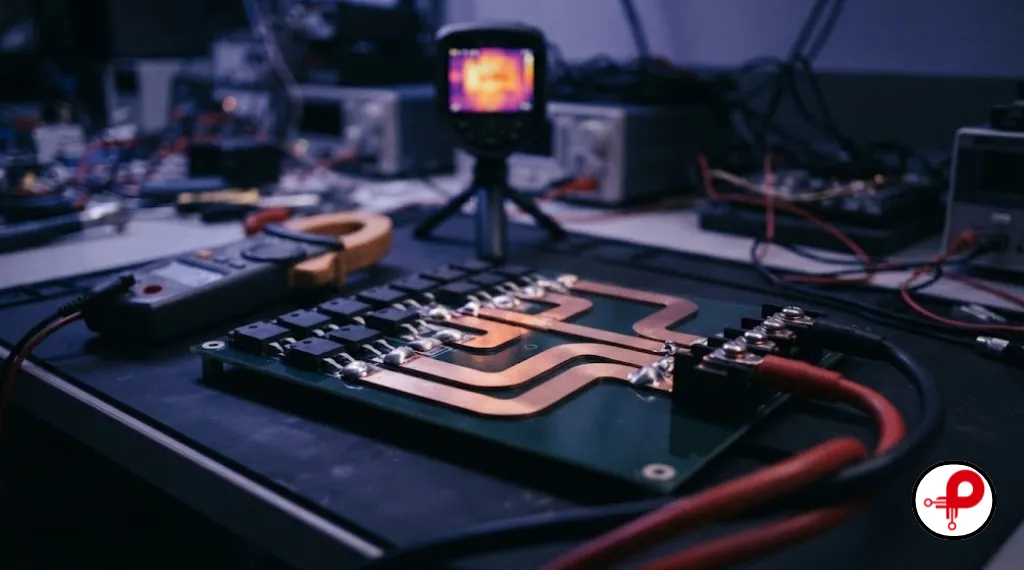 PCB copper thickness vs current capacity tested on a high current power board with wide copper traces