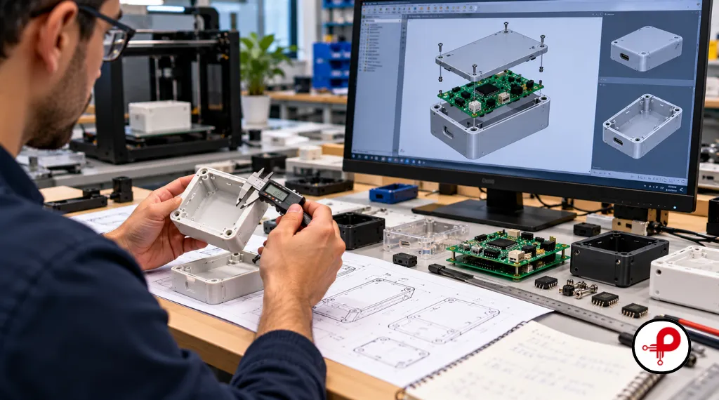 Prototype cost vs production cost optimization through PCB inspection, enclosure design and manufacturing preparation.